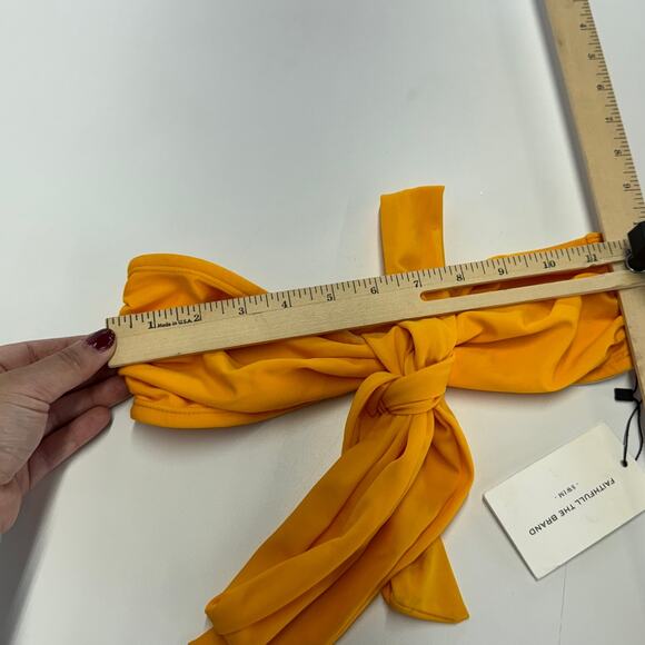 Faithful the Brand Bikini Top Womens Small Yellow Sun Locales Swim - Picture 6 of 11